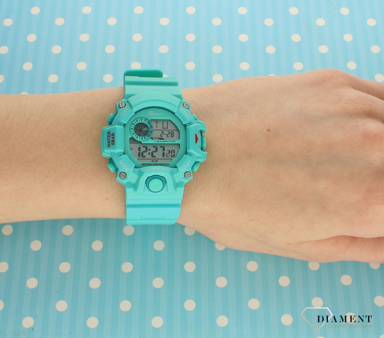 Zegarek dziecięcy Hagen Sport HA-9400 miętowy (4).jpg